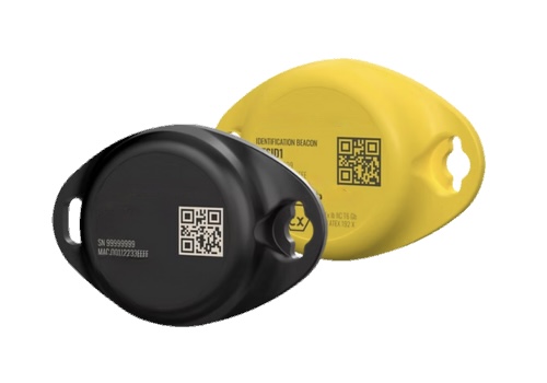 Balises d'identification noires et jaunes